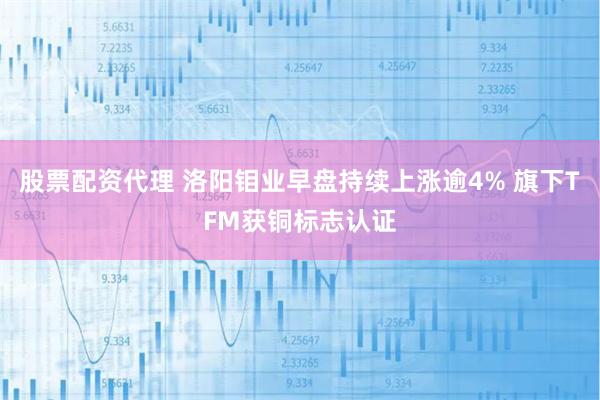 股票配资代理 洛阳钼业早盘持续上涨逾4% 旗下TFM获铜标志认证